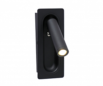 08071M,19 Бра встраиваемое Ризи черный Led 3W