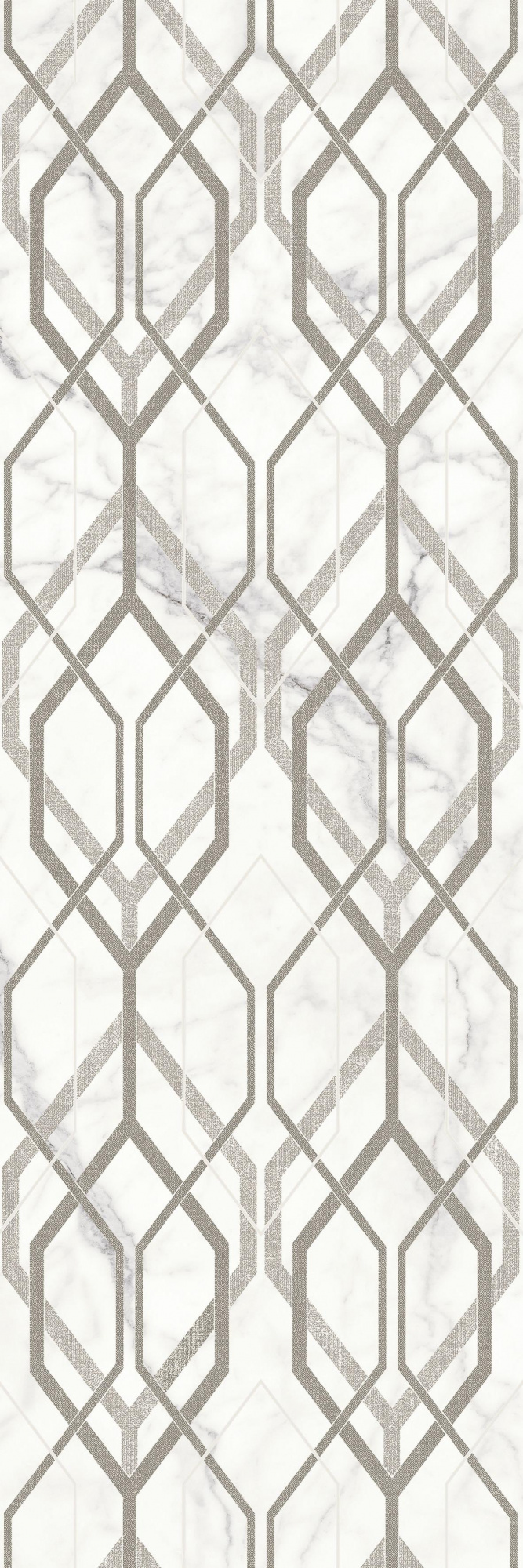 Керамическая плитка Marazzi Italy Декор Marbleplay Decoro Net Statuarietto 30x90