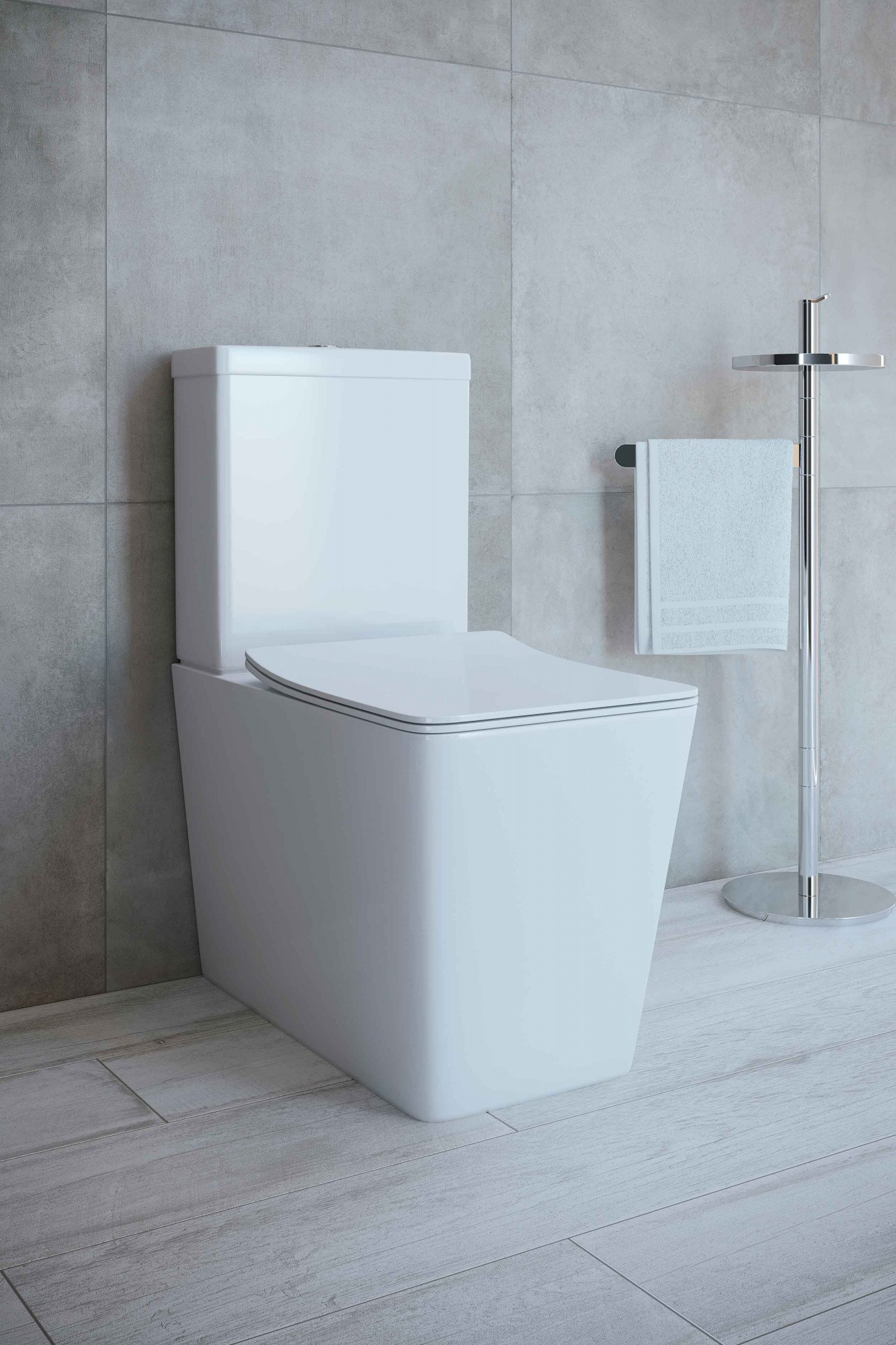 Унитаз-компакт Creto Logan L2 1002-004-WF безободковый с крышкой-сиденьем микролифт, белый