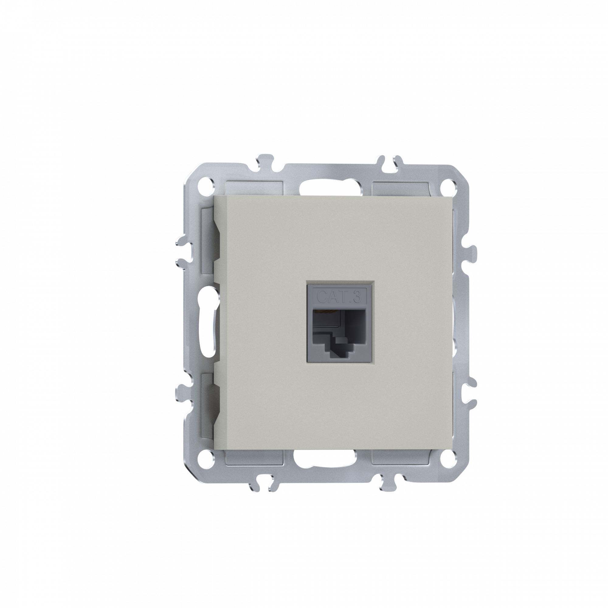Розетка RJ11,  телефонная на 1 выход,  цвет матовый кашемир,  серия A07 Donel