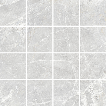 Мозаика Vitra Marmostone Светло-серый Матовый 7Рек (7,5х7,5) 30х30
