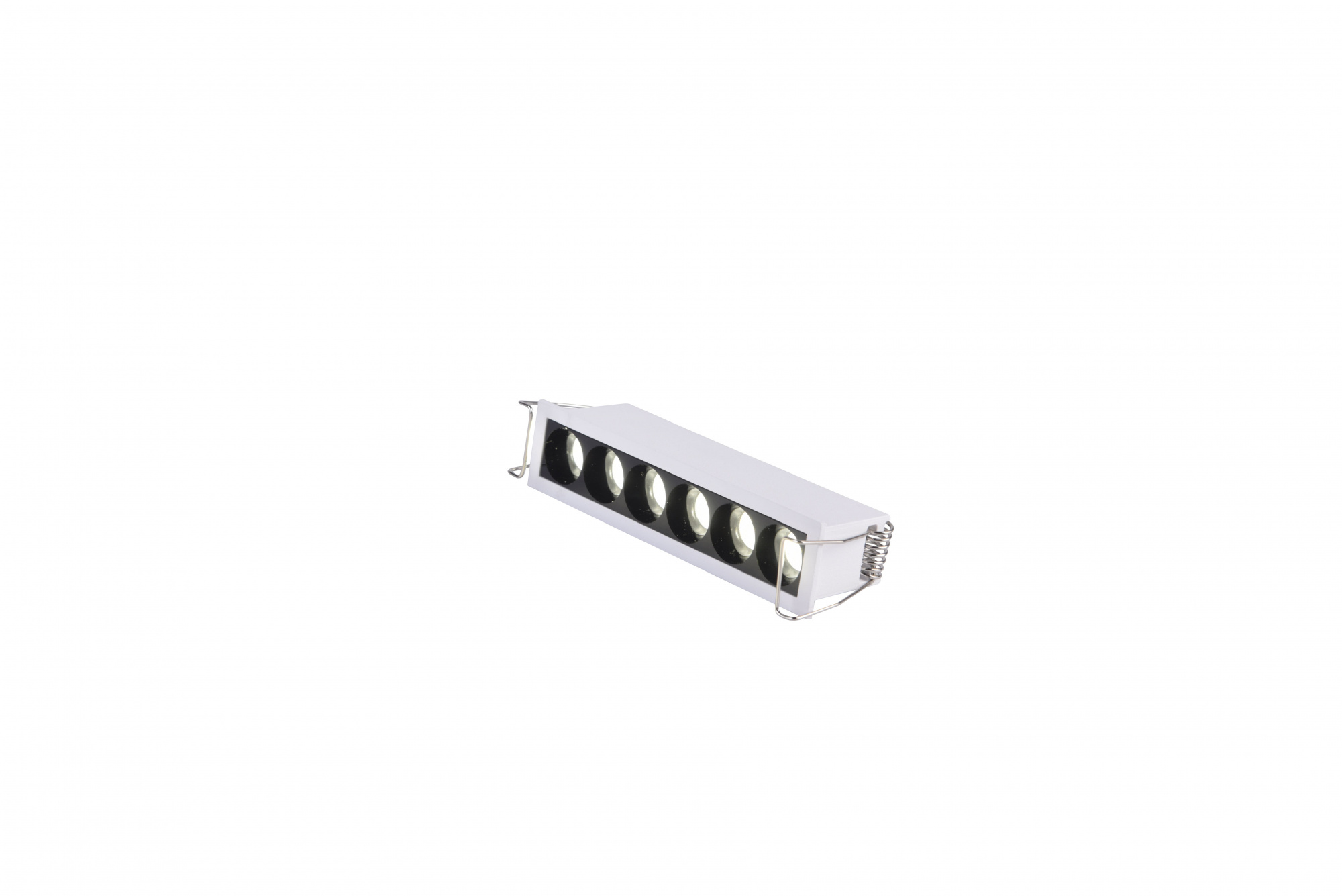 Светильник встраиваемый, белый, черный, LED, 7