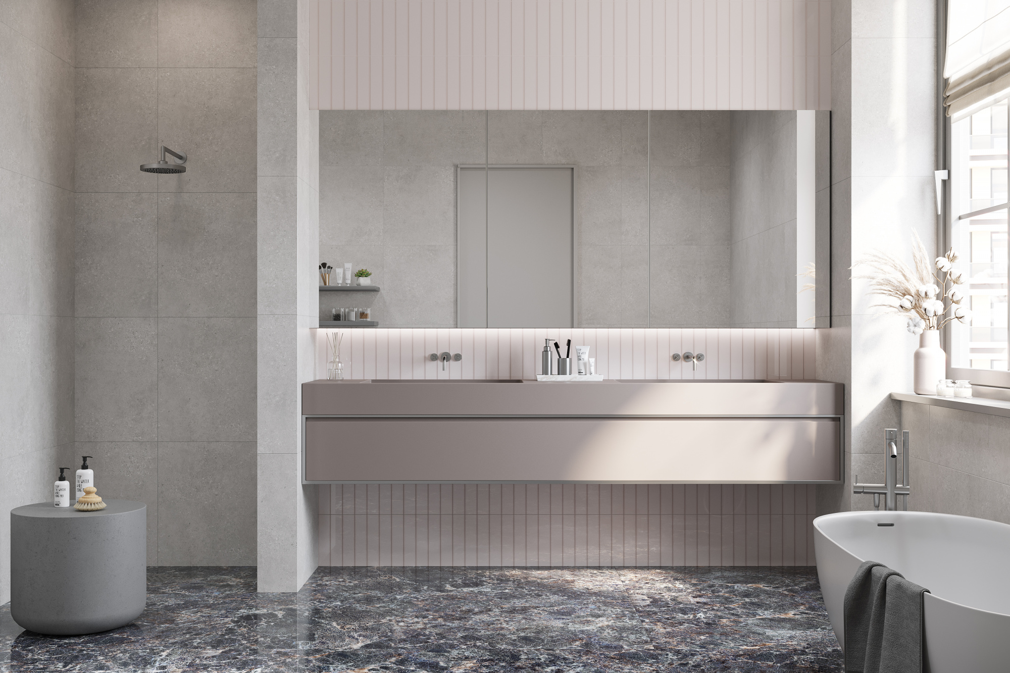 Керамогранит Creto Cemento Sassolino 60х60
