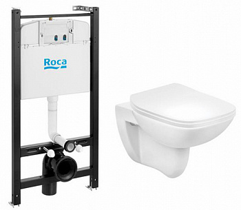 Комплект инсталляция с подвесным унитазом Roca Debba Pack 893104970