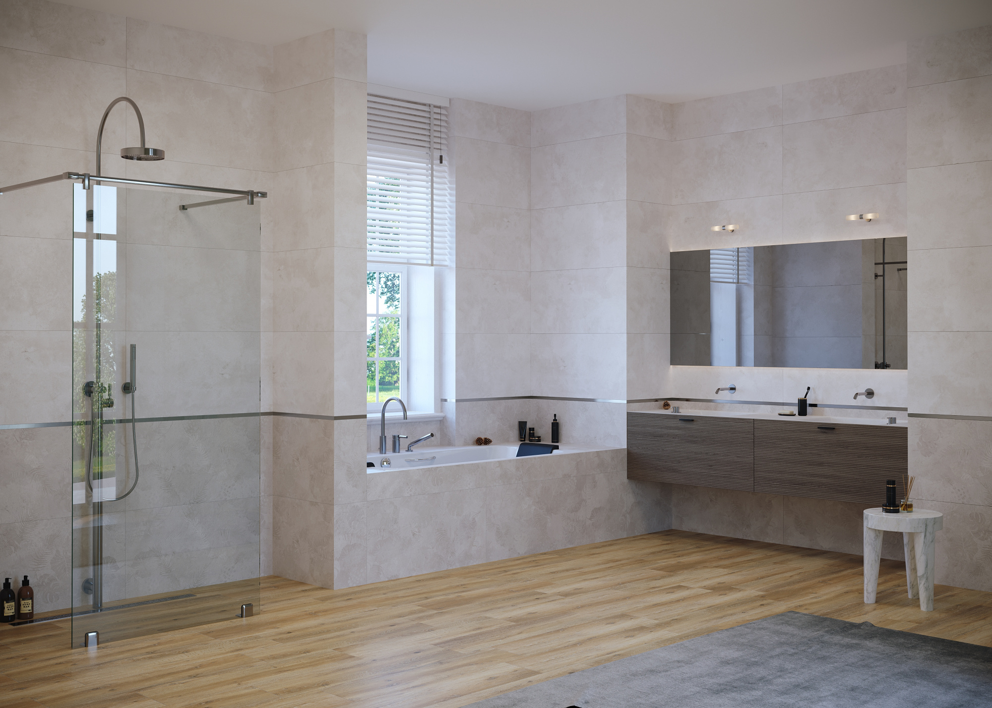 Керамогранит Meissen State зеленый ректификат 44,8x89,8
