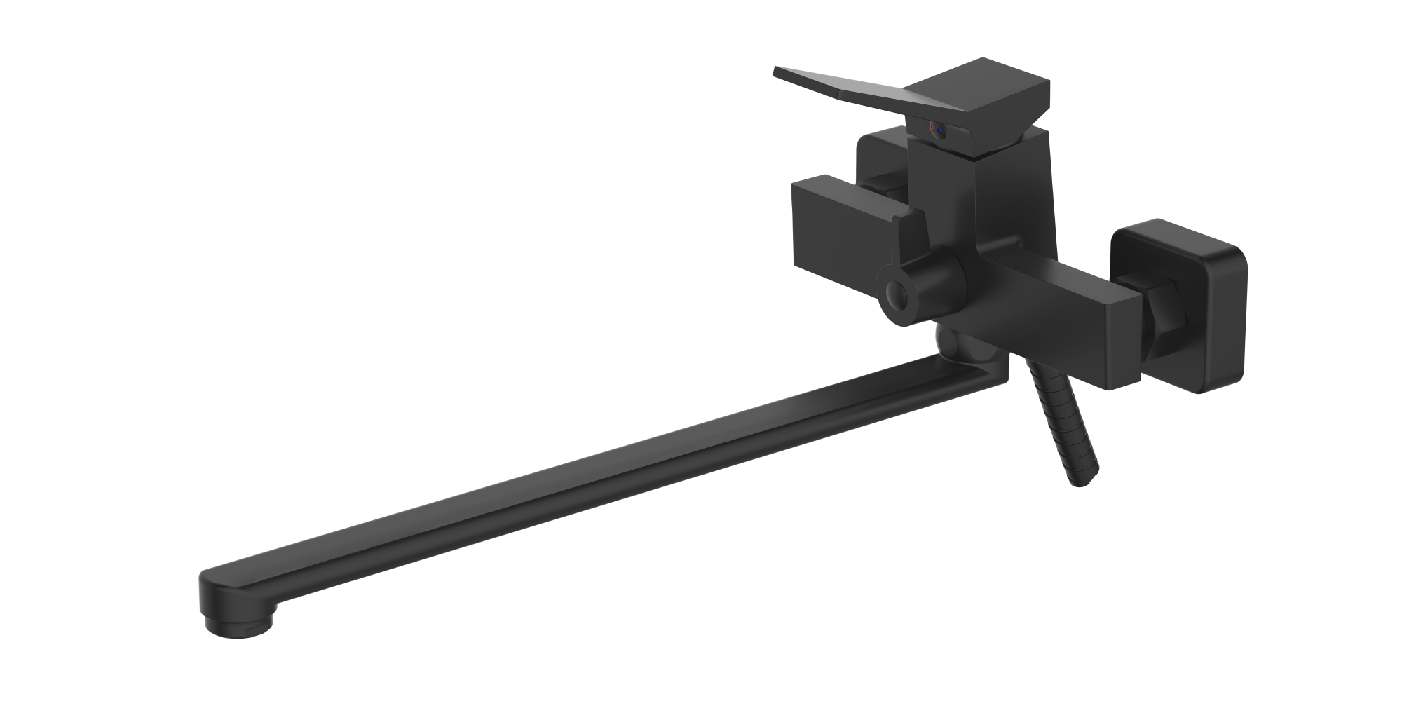 Смеситель для ванны HAIBA HB22818-7, длинный излив, латунь, черный