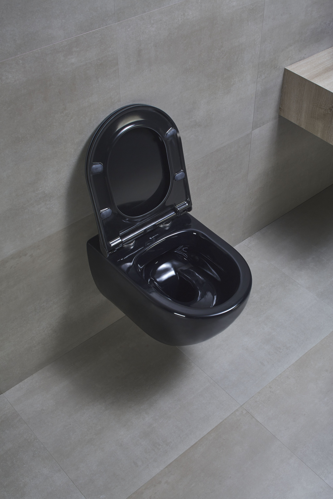 Унитаз подвесной безободковый beWash Bogen 88303206 с крышкой-сиденьем микролифт, чёрный глянец