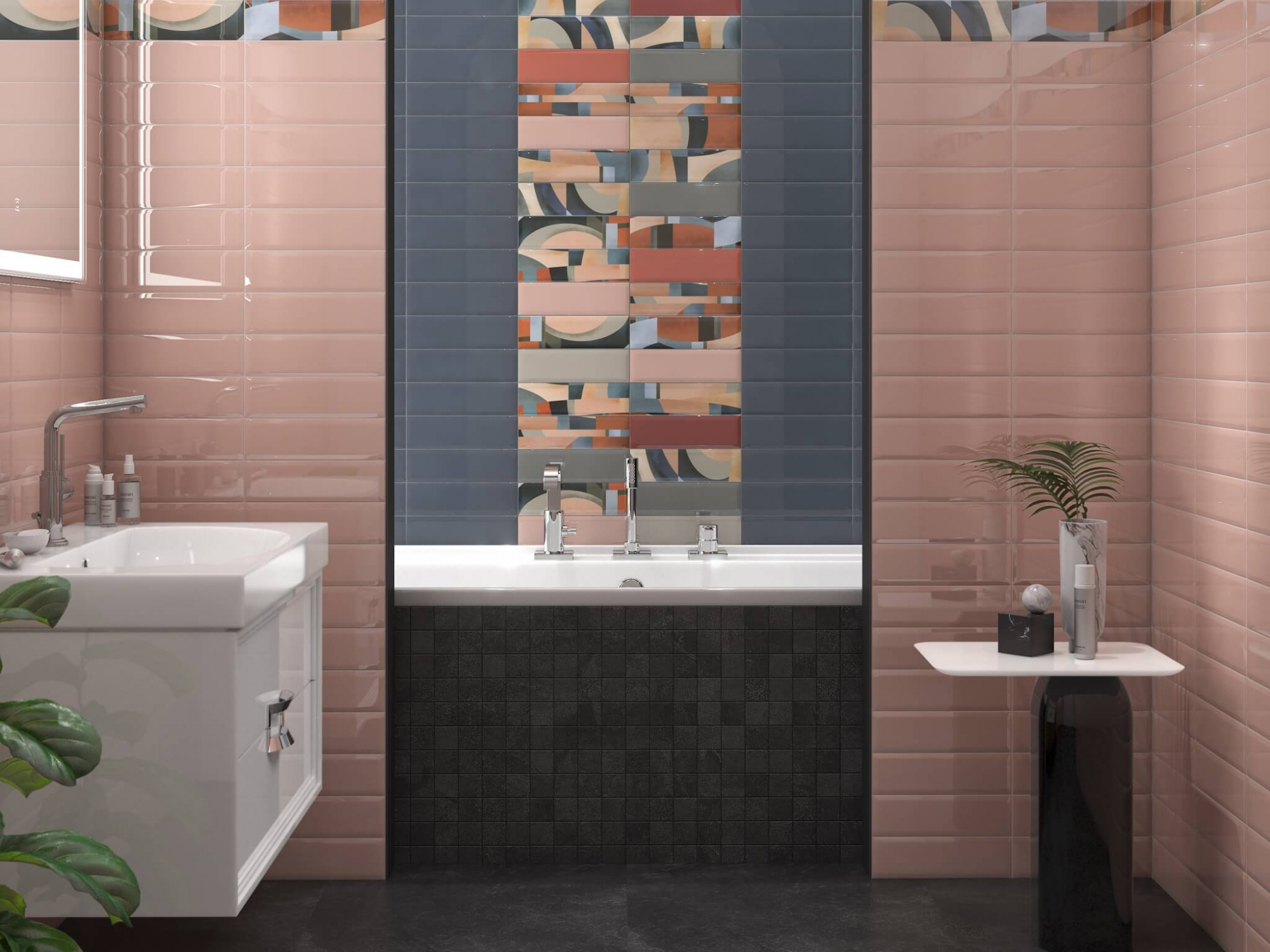 Керамическая плитка Kerama Marazzi Плитка Аккорд бордо грань 8,5x28,5
