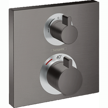 Термостат для душа Hansgrohe RainSelect 15714340 2 потребителя черный матовый/хром