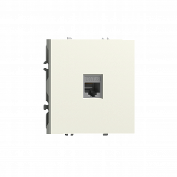 Розетка RJ45 cat.6,  компьютерная на 1 выход,  цвет слоновая кость,  серия S08 Donel
