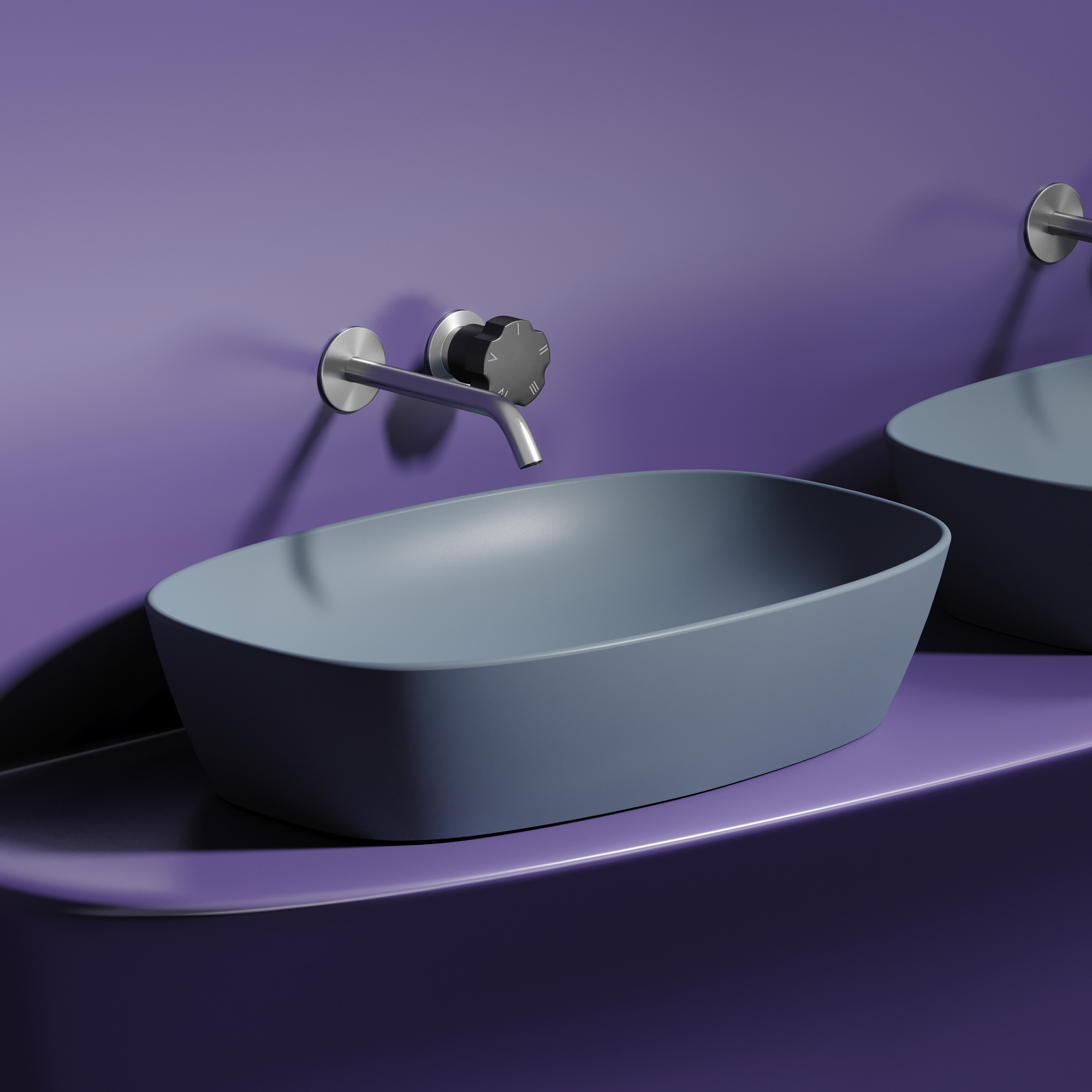Раковина Ceramica Nova Element 60 см CN6049MHL серо-голубая
