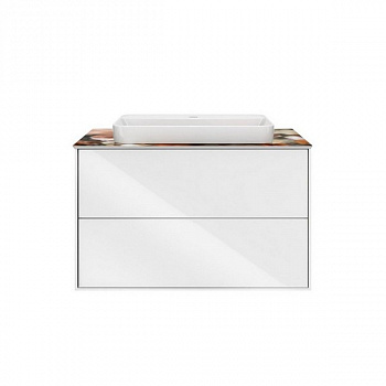 PLB.M.80.2/WHT Тумба PLAZA Modern подвесная 80 белый 2 ящика