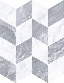 Мозаика Vitra Marmori "Шеврон" Холодный Микс 24х31