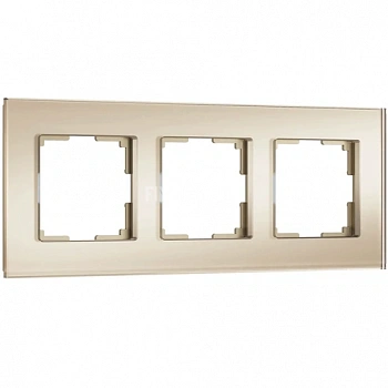 Рамка на 3 поста Senso (шампань, стекло soft-touch) W0033111