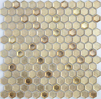 Мозаика LeeDo & Caramelle Aureo grani hexagon 13x23x6) 30x30