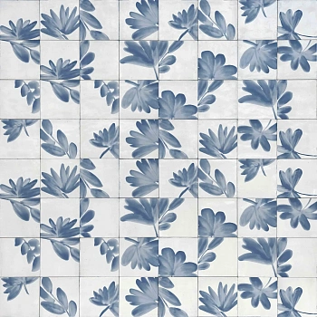 Керамогранит Marazzi Italy Декор Rice Bianco Decoro Blossom Lux 15х15