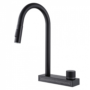 Смеситель для кухонной мойки Abber Wasser Kreis AF8114B матовый черный